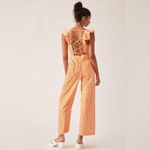 NWT Hutch Orange Matchsticks Jumpsuit Anthropologie ⭐️